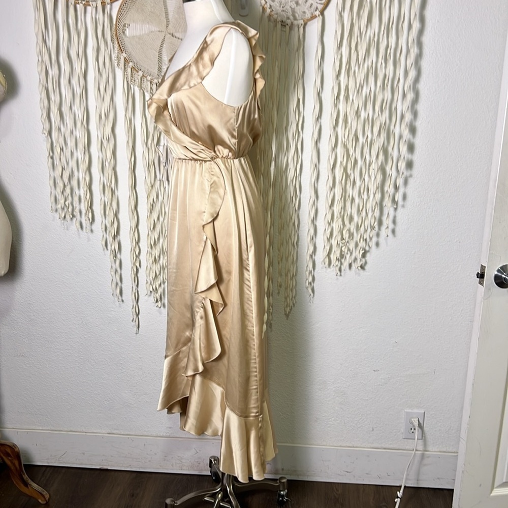 SMYMM | Show Me your MuMu Samantha Ruffle Wrap Dress Size M - Picture 3 of 14